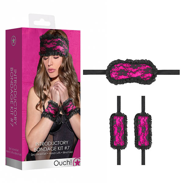 Ouch! Introductory Bondage Kit #7 - Pink Restraint Set