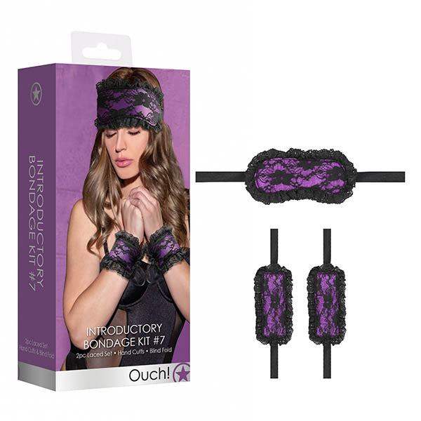 Ouch! Introductory Bondage Kit #7 - Purple Restraint Set