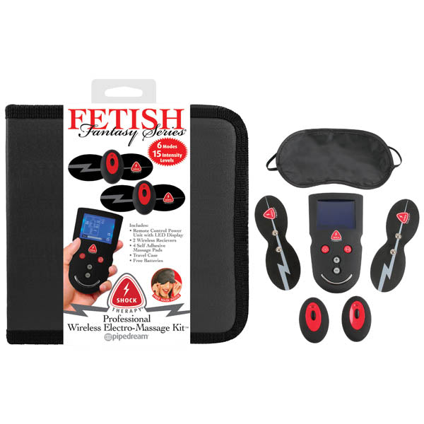 Fetish Fantasy Series Shock Therapy Professional Wireless Electro-Massage Kit - E-Stim Kit - 6 Piece Set