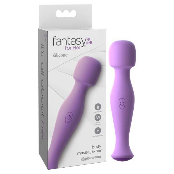 Fantasy For Her Body Massage-Her - Purple 16 cm USB Rechargeable Massage Wand