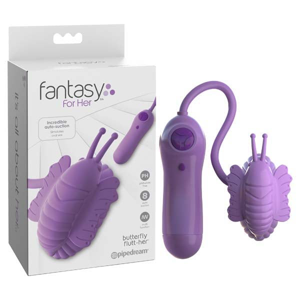Fantasy For Her Butterfly Flutt-Her - Purple Vibrating & Sucking Butterfly Stimulator