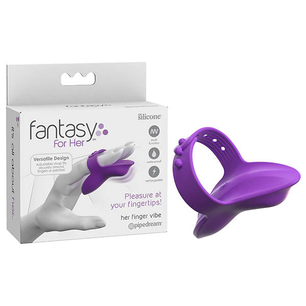 Fantasy For Her Finger Vibe - Purple USB Rechargeable Finger Stimulator