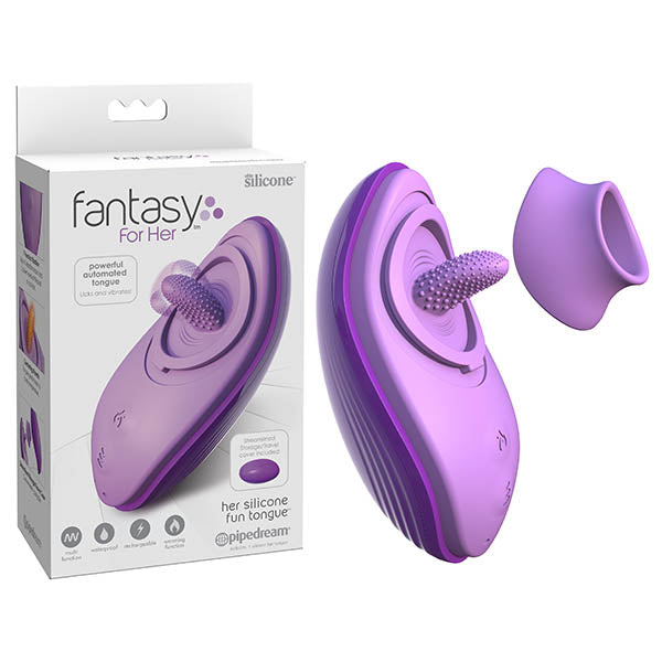 Fantasy For Her Silicone Fun Tongue - Purple USB Rechargeable Flicking Stimulator