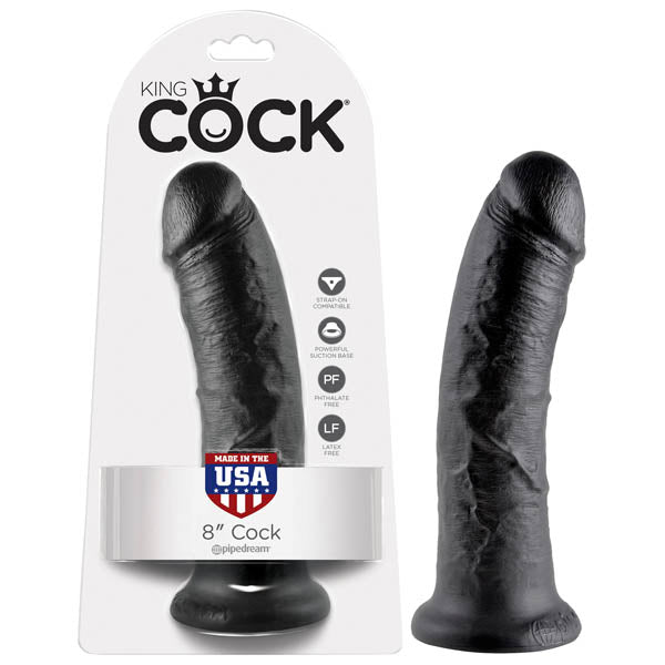 King Cock 8'' Cock - Black 20.3 cm (8'') Dong