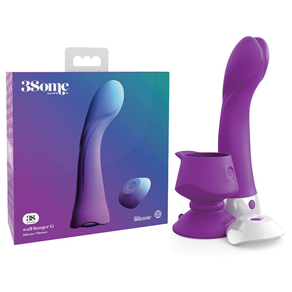 3Some Wall Banger G - Purple USB Rechargeable Vibrator with Wireless Remote