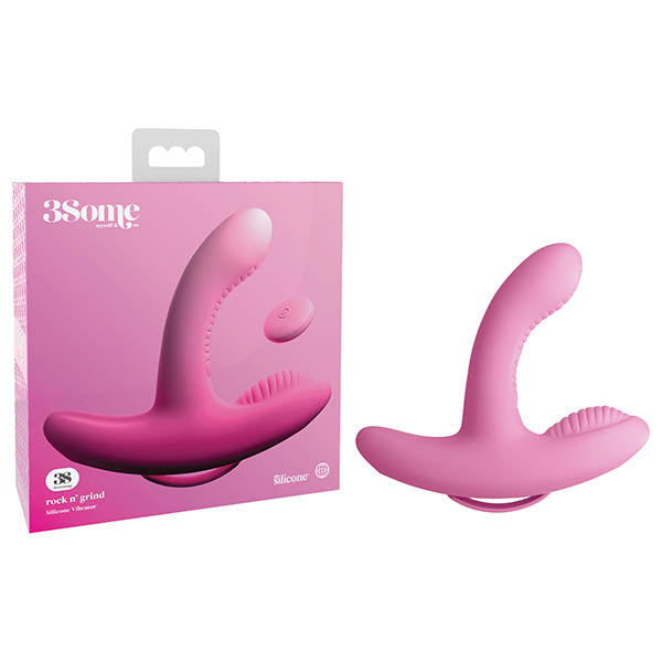 3Some Rock N Grind - Pink USB Rechargeable Stimulator with Wireless Remote