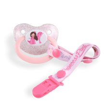 Load image into Gallery viewer, Rearz Princess Pink Pacifier and Clip 2 Pack Sparkle
