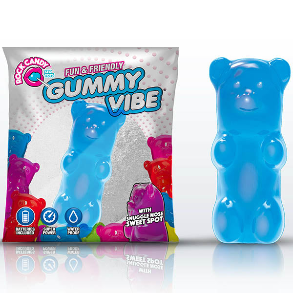 Rock Candy Gummy Vibe - Blueberry Blue Disposable Jelly Bullet Packet View