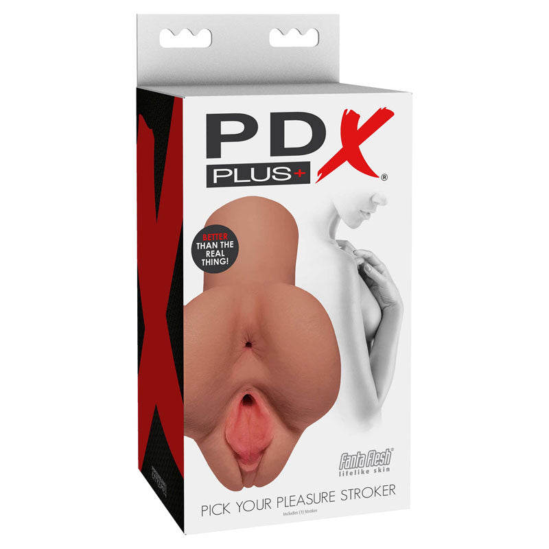 PDX PLUS Pick Your Pleasure Stroker - Tan Vagina Stroker Product Image