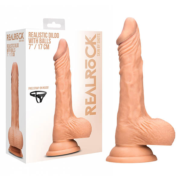 RealRock 7'' Realistic Dildo With Balls - Flesh 17.8 cm Dong