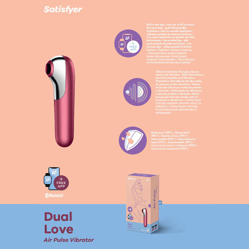 Satisfyer Dual Love - App Controlled Touch-Free USB-Rechargeable Clitoral Stimulator Product View