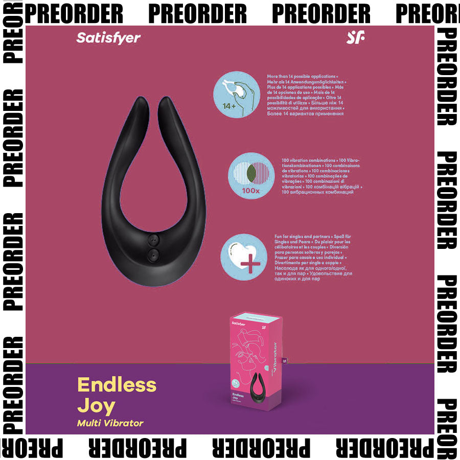 Satisfyer Endless Joy - Black USB Rechargeable Couples Stimulator
