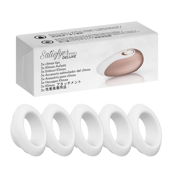 Satisfyer Pro Deluxe Climax Heads - 5 Replacement Silicone Heads Product View