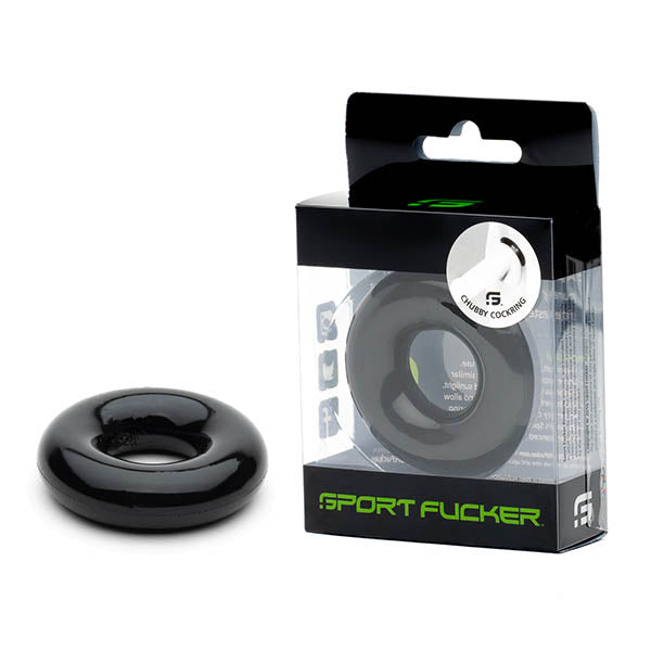 Sport Fucker Rubber Cockring - Black Cock Ring