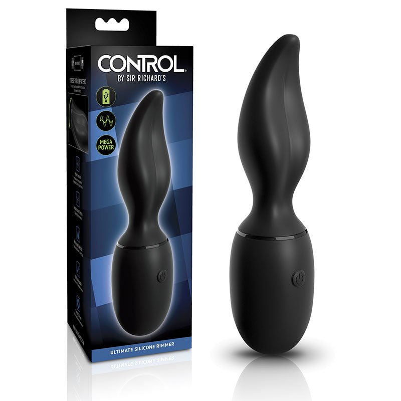 Sir Richards Control Ultimate Silicone Rimmer - Black USB Rechargeable Anal Stimulator