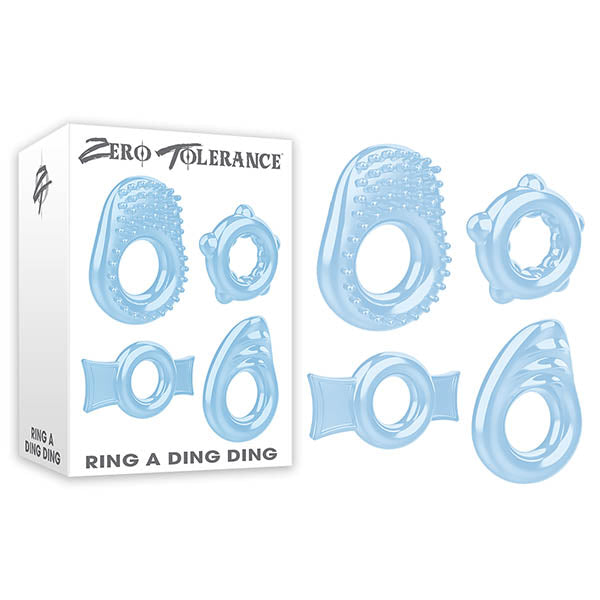 Zero Tolerance Ring A Ding Ding - Clear Cock Rings - Set of 4