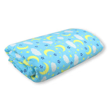 Load image into Gallery viewer, ABDL Jumbo Heavy Duty Overnight Bed Pad - Blue Clouds Folded
