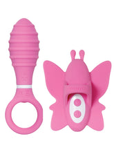 Load image into Gallery viewer, Double Date - Pink USB Rechargeable Couples Stimulators Out of the box view
