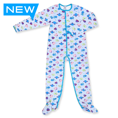 Rearz Lil' Monsters Adult Footed Jammies Product Laid out