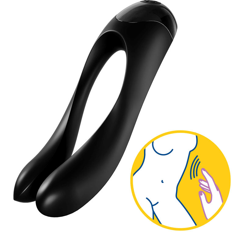 Satisfyer Candy Cane - Black USB Rechargeable Stimulator