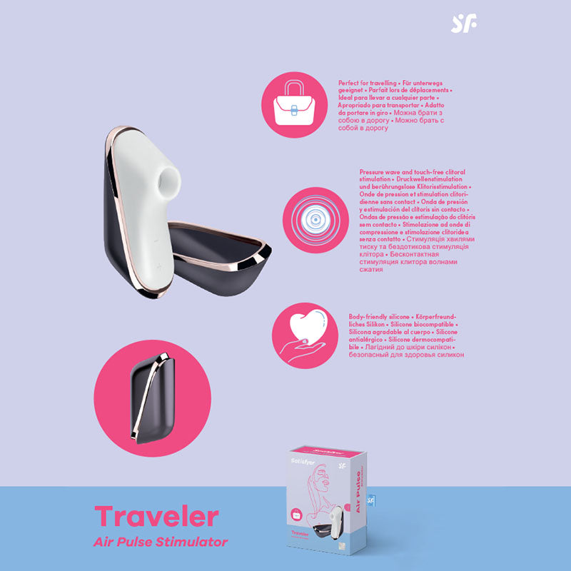 Satisfyer Pro Traveller - USB Rechargeable Touch-Free Clitoral Stimulator Product Image