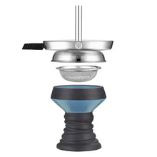Load image into Gallery viewer, Stone Shisha Head With Charcoal Holder Pipe Screen Blue Expanded
