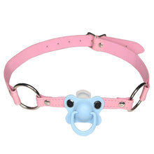 Load image into Gallery viewer, DDLG ABDL Choker Gag Adult Pacifier Blue
