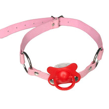 Load image into Gallery viewer, DDLG ABDL Choker Gag Adult Pacifier Red
